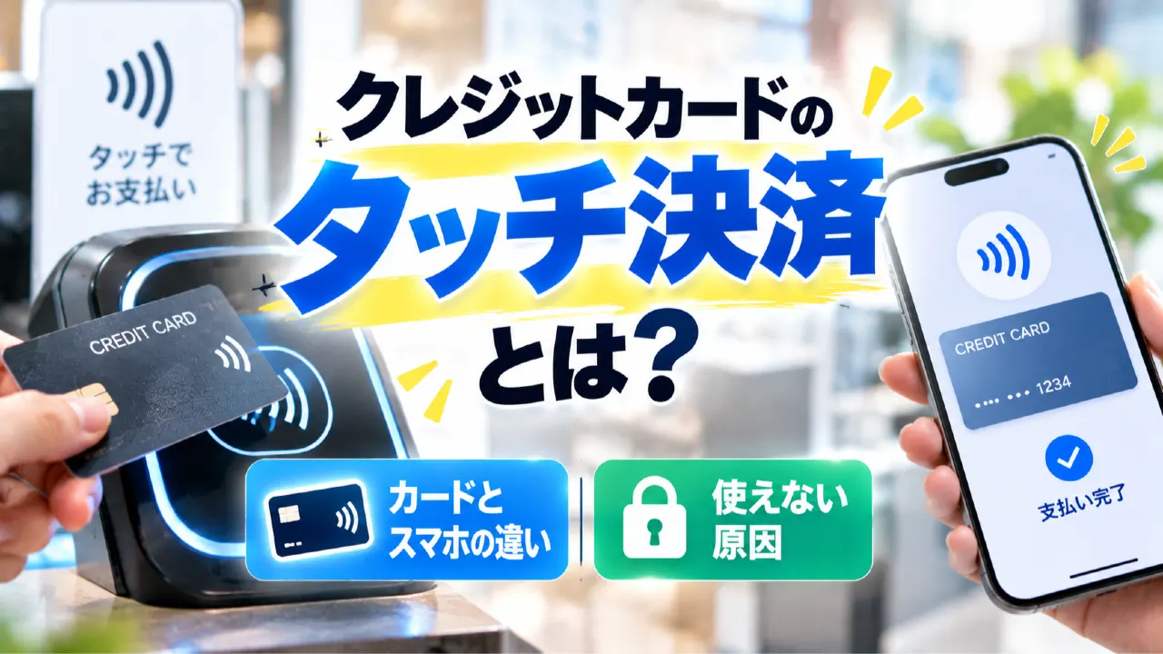 クレジットカードのタッチ決済とは？カードとスマホの違い・使えない原因のアイキャッチ画像