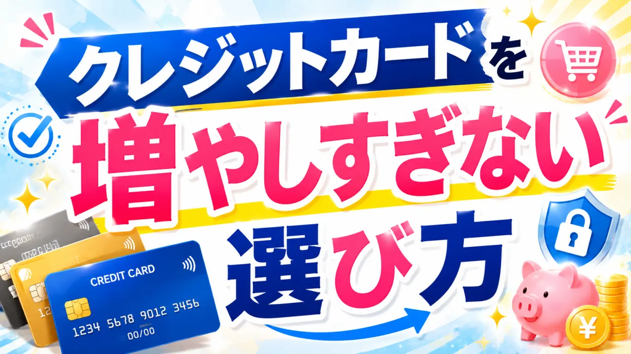 クレジットカードを増やしすぎない選び方の内容を表すアイキャッチ画像