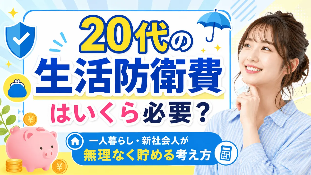 20代の一人暮らしが家計アプリで生活防衛費を確認するイメージ