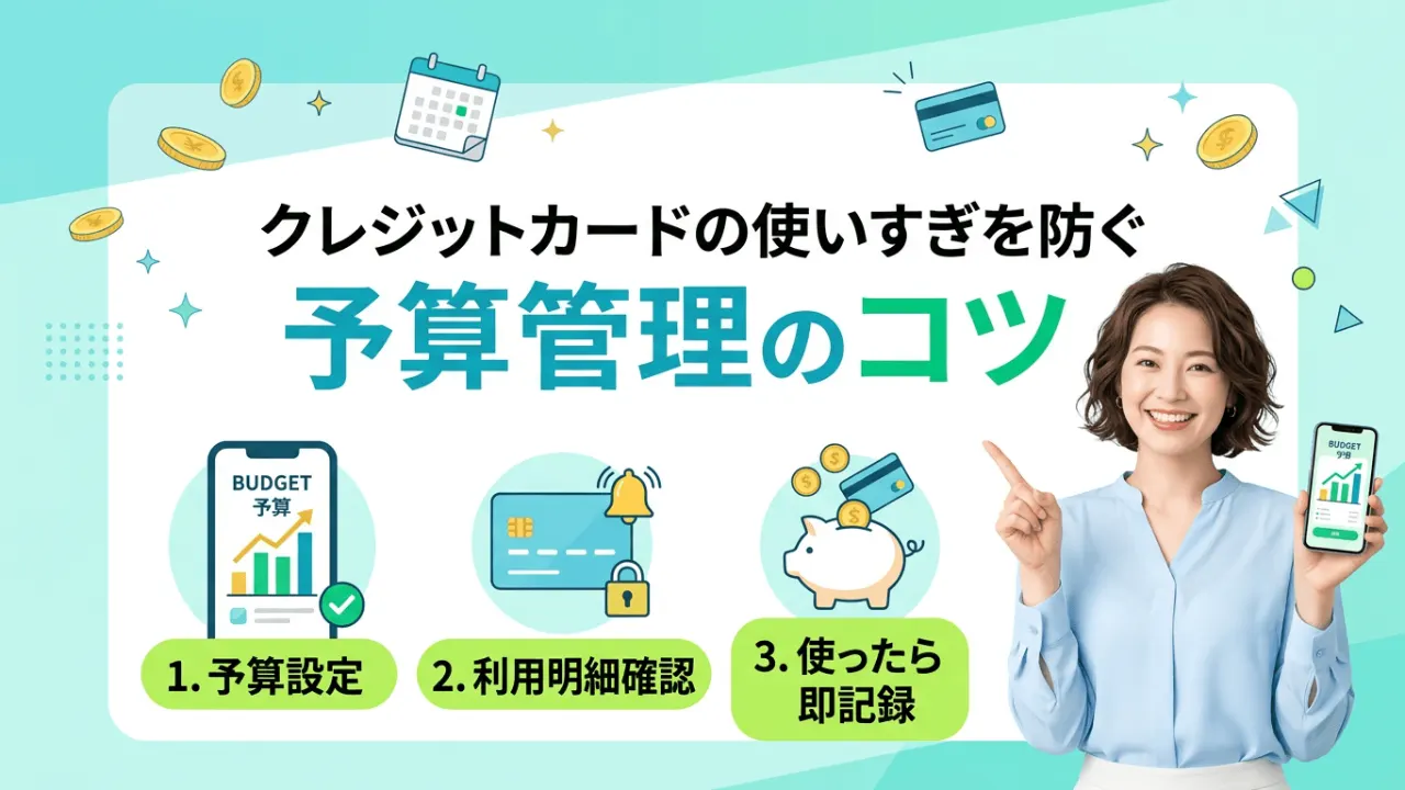 クレジットカード明細と予算表を確認する手元