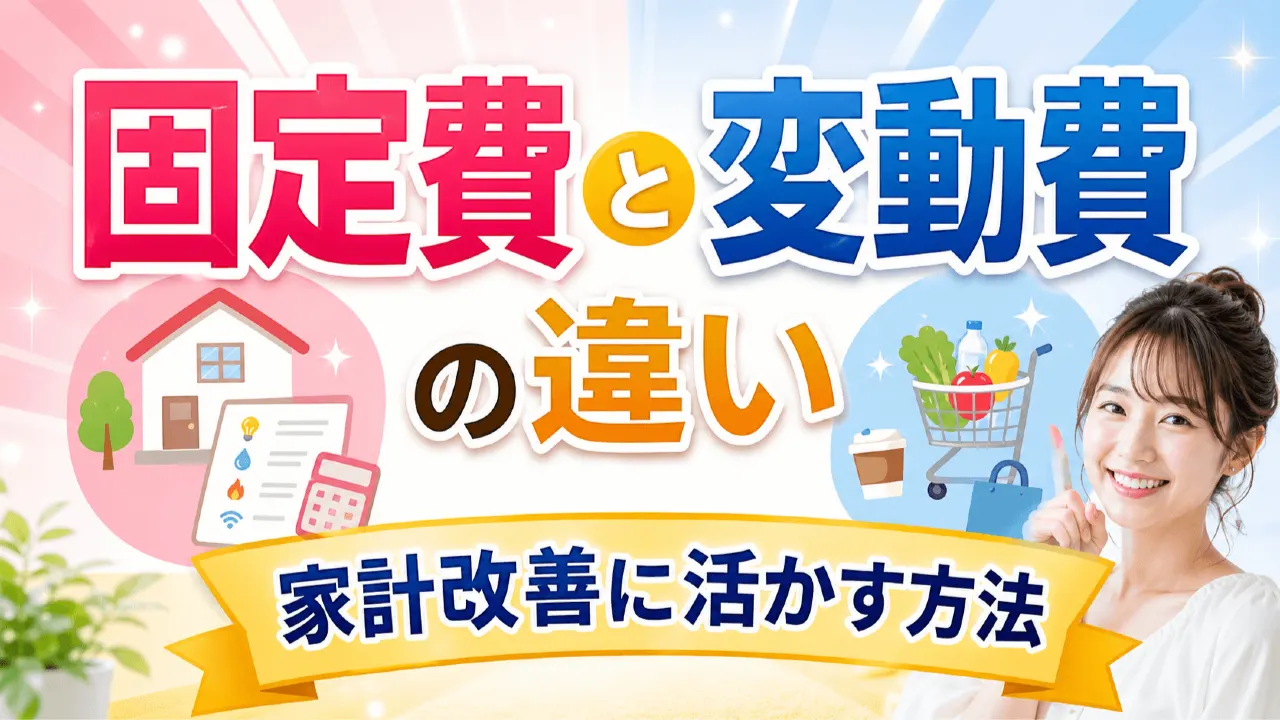 固定費と変動費を色分けした家計表