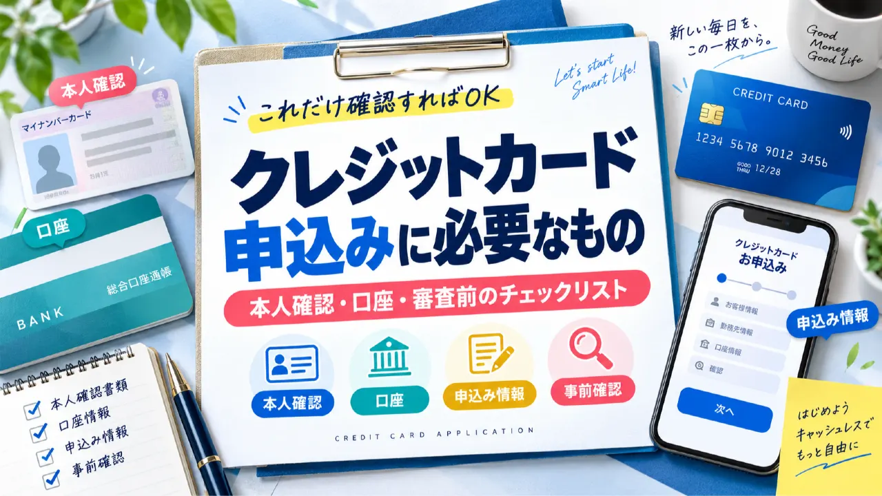 クレジットカード申込みに必要なもの｜本人確認・口座・審査前のチェックリストのアイキャッチ画像